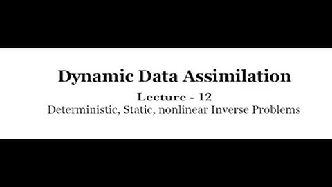 Deterministic, Static, nonlinear Inverse Problems #swayamprabha #CH38SP