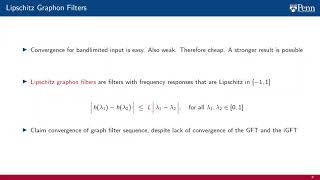 Lecture 10.2 - Convergence of Graph Filters in the node Domain