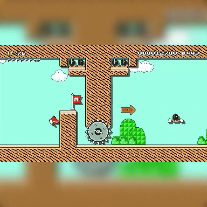 Mario's trip to Kuribo Galaxy 🍄Super Mario Maker 1 ✹Nintendo Wii U✹ No Commentary #shorts #dpj