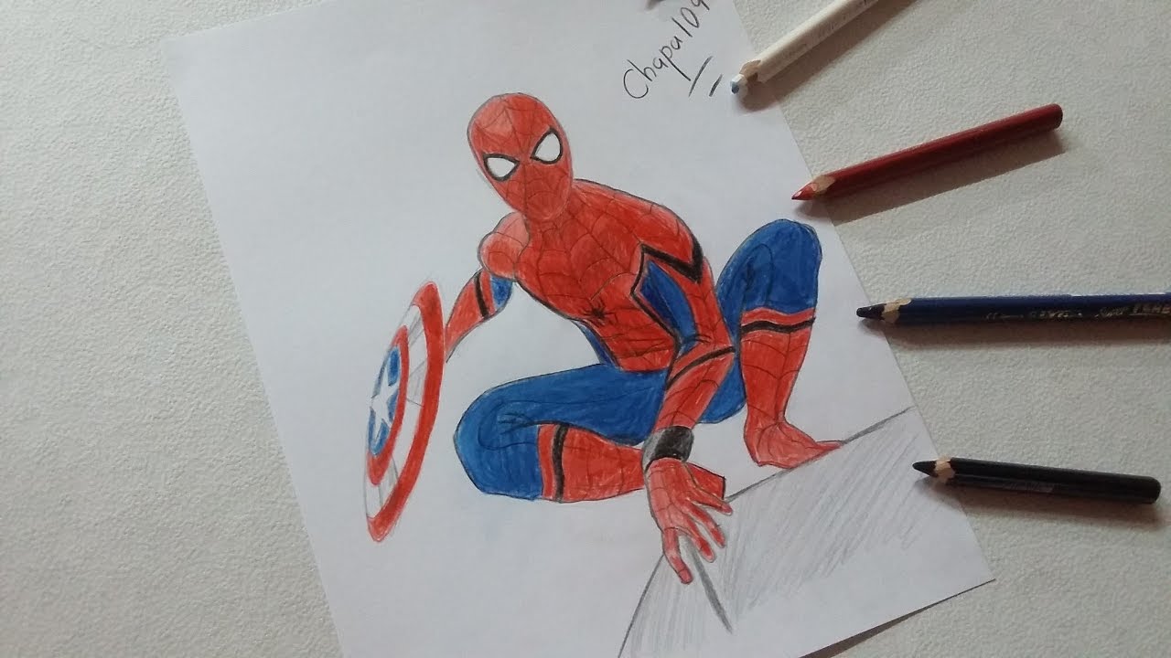 Dibujo de Spider-Man: Civil War/ Drawing Spider-Man: Civil War - YouTube