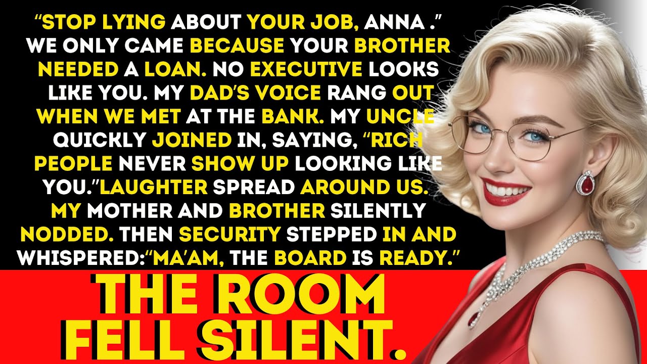 The day my father demanded I attend the bank meeting for my brother’s loan, he announced to the whole lobby, “Stop lying about your job, Anna—no executive looks like that.” Everyone laughed. My...