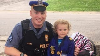 Dozens of Officers Show Up to Lemonade Stand of Girl Who Dreams of Being a Cop