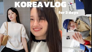 【vlog】韓国で前髪切ったりひたすら食べて購入品紹介した🇰🇷🛍️