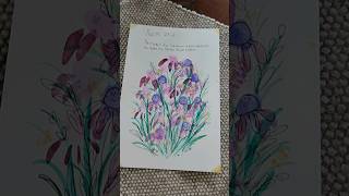 Purple outline flowers 💐 #art #flowerart #shortvideo #flowerpainting