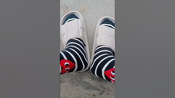 H&M light greige quilted pool slides ₹519 Size-35/36 #hm #hmhaul  #trending #shorts