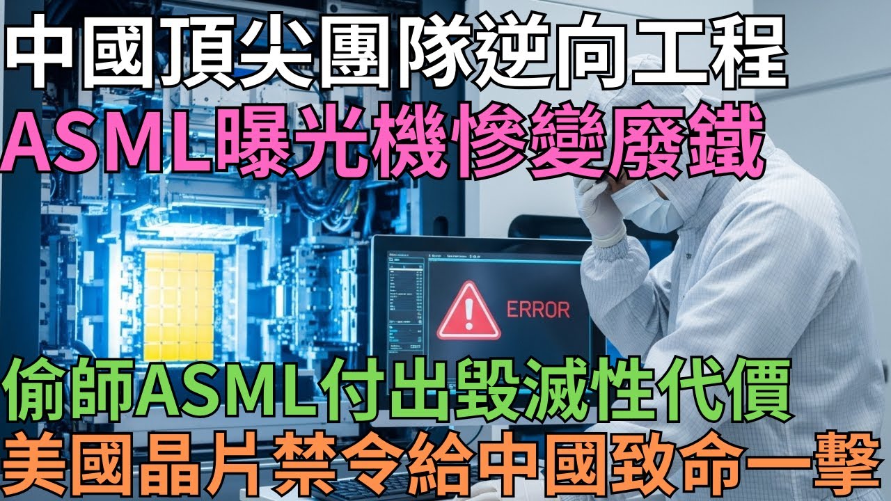 國家級機密「盤古計畫」徹底爛尾！中國頂尖團隊豪賭逆向工程，ASML曝光機慘變廢鐵，北京的晶片自主夢碎了一地！