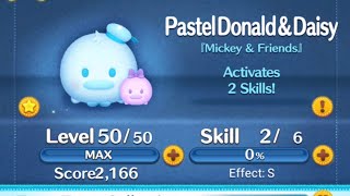 Line Disney Tsum Tsum Pastel Donald & Daisy Level 50 Max Long Version