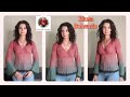 Blusa Boho cuello cruzado a crochet