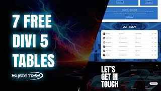 Divi 5 Free Table Designs – Download 7 Stunning Tables Instantly