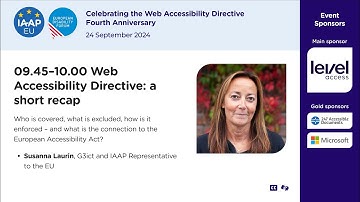 Web Accessibility Directive: a short recap (IAAP EU WAD Event 2024)