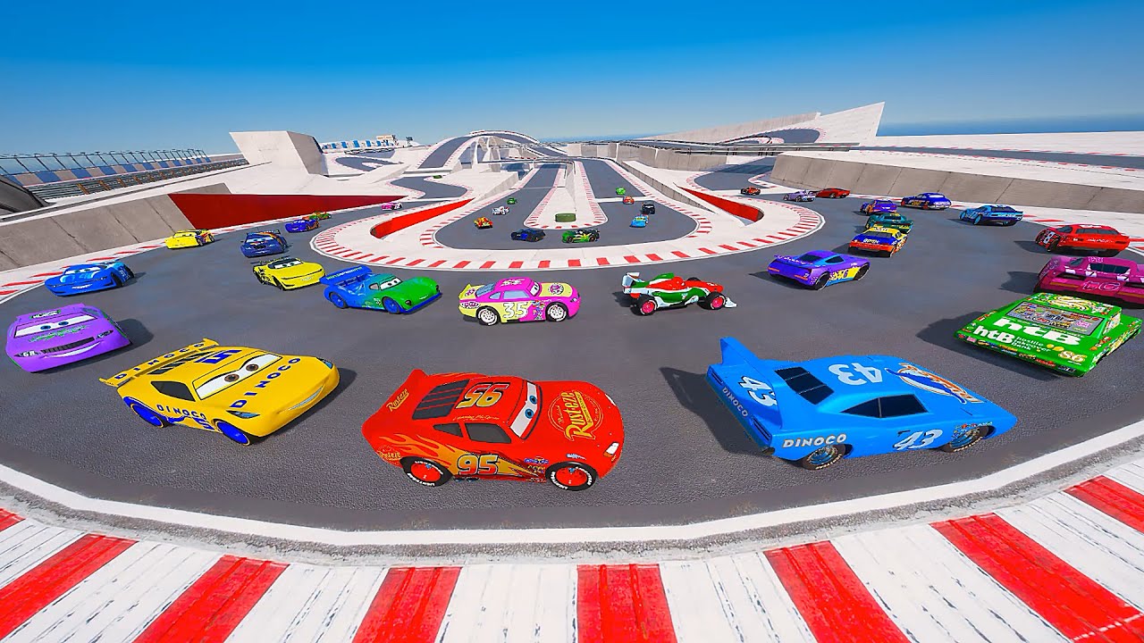 Cars Legends Take on the Noodle Cup Track Lightning McQueen The