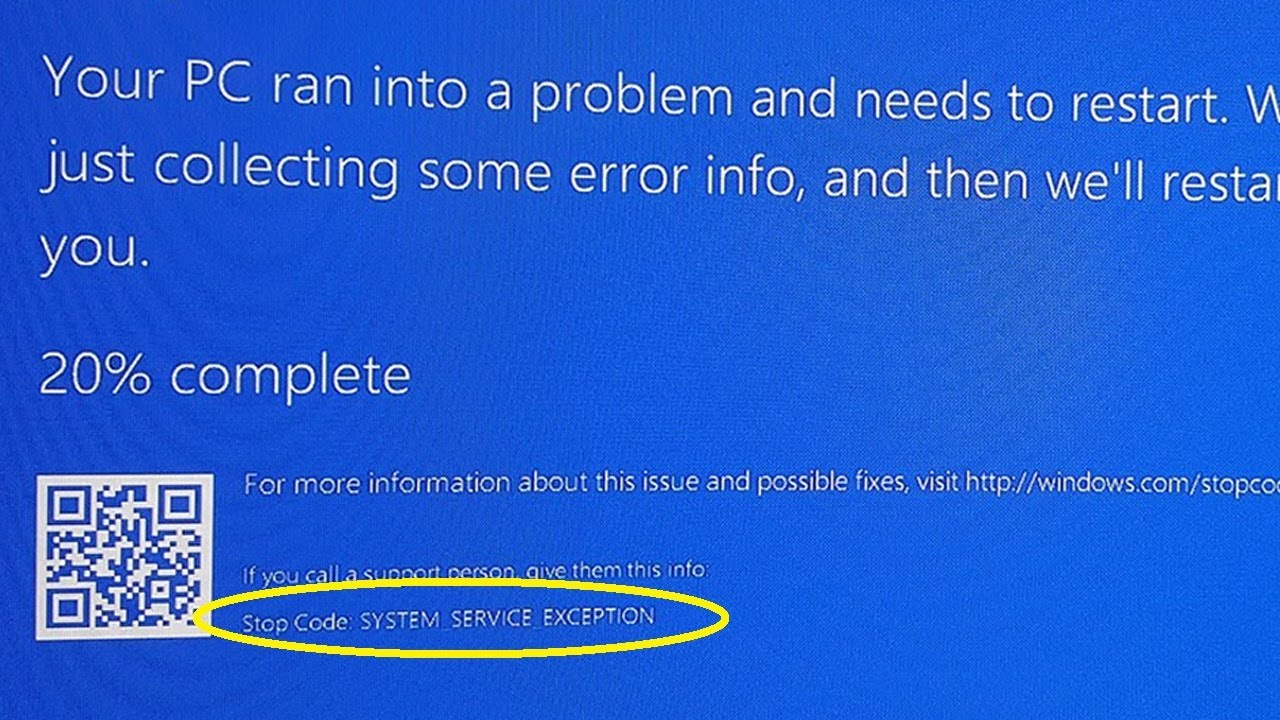 New Update Fix: SYSTEM_SERVICE_EXCEPTION BSOD on Windows 10 (2020)
