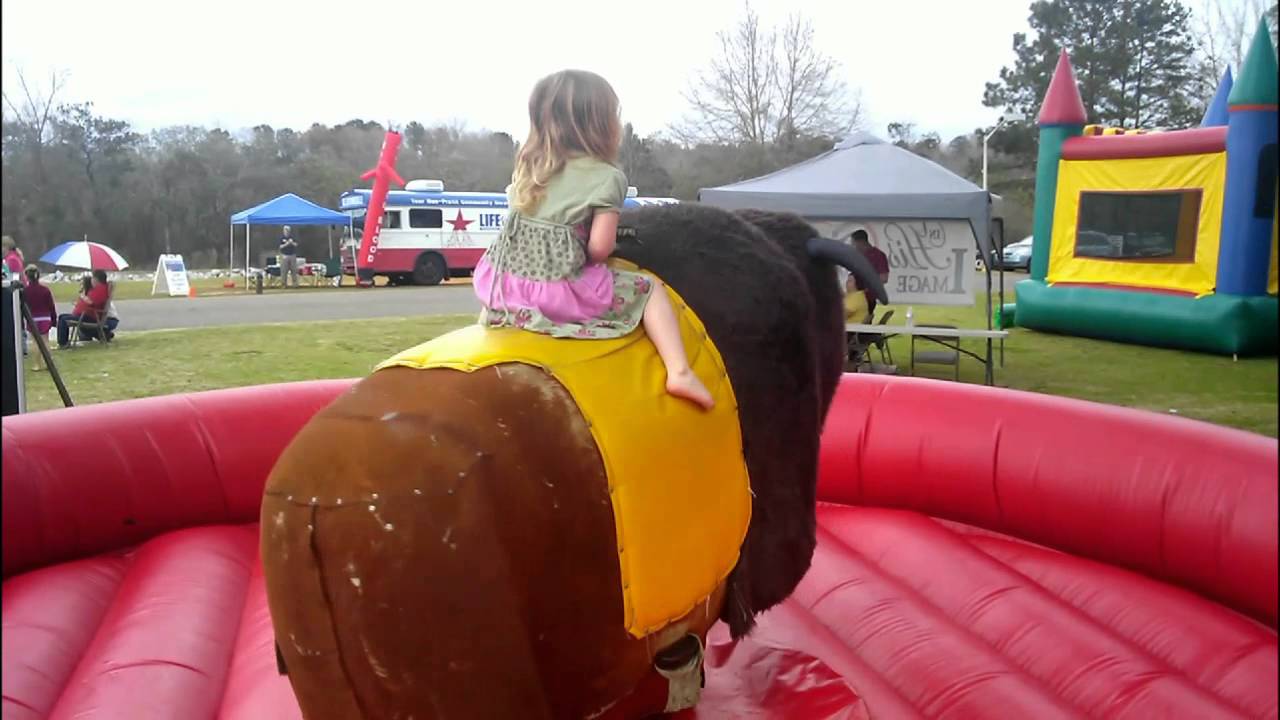 Kids and the mechanical bull YouTube