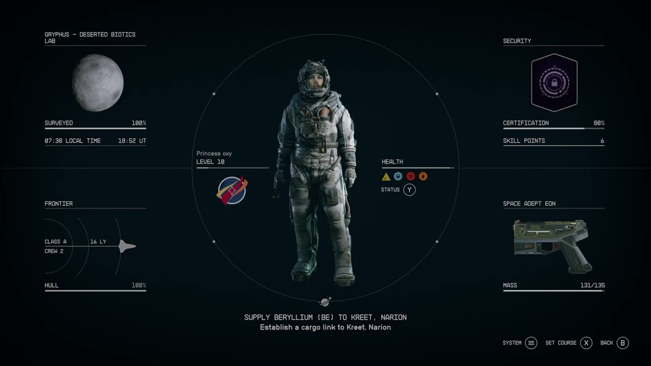 starfield gryphus deserted biotics lab location