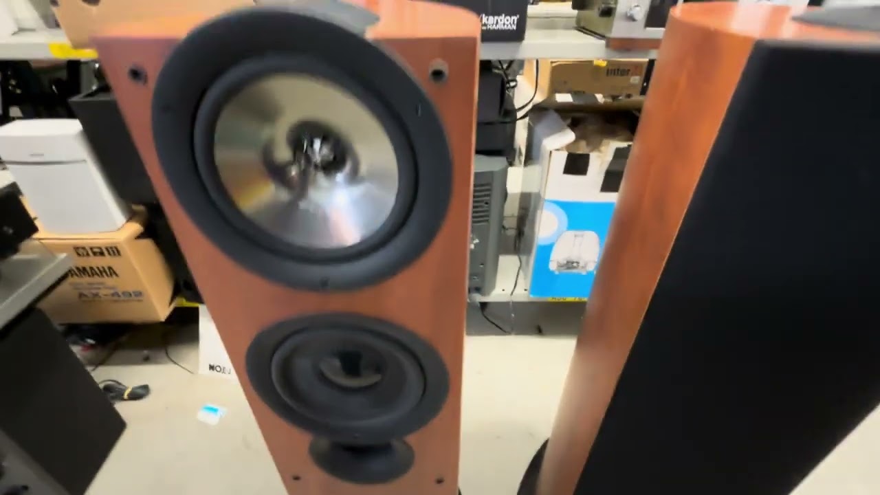 Kef IQ70 Floorstanding Speakers Cherry - YouTube