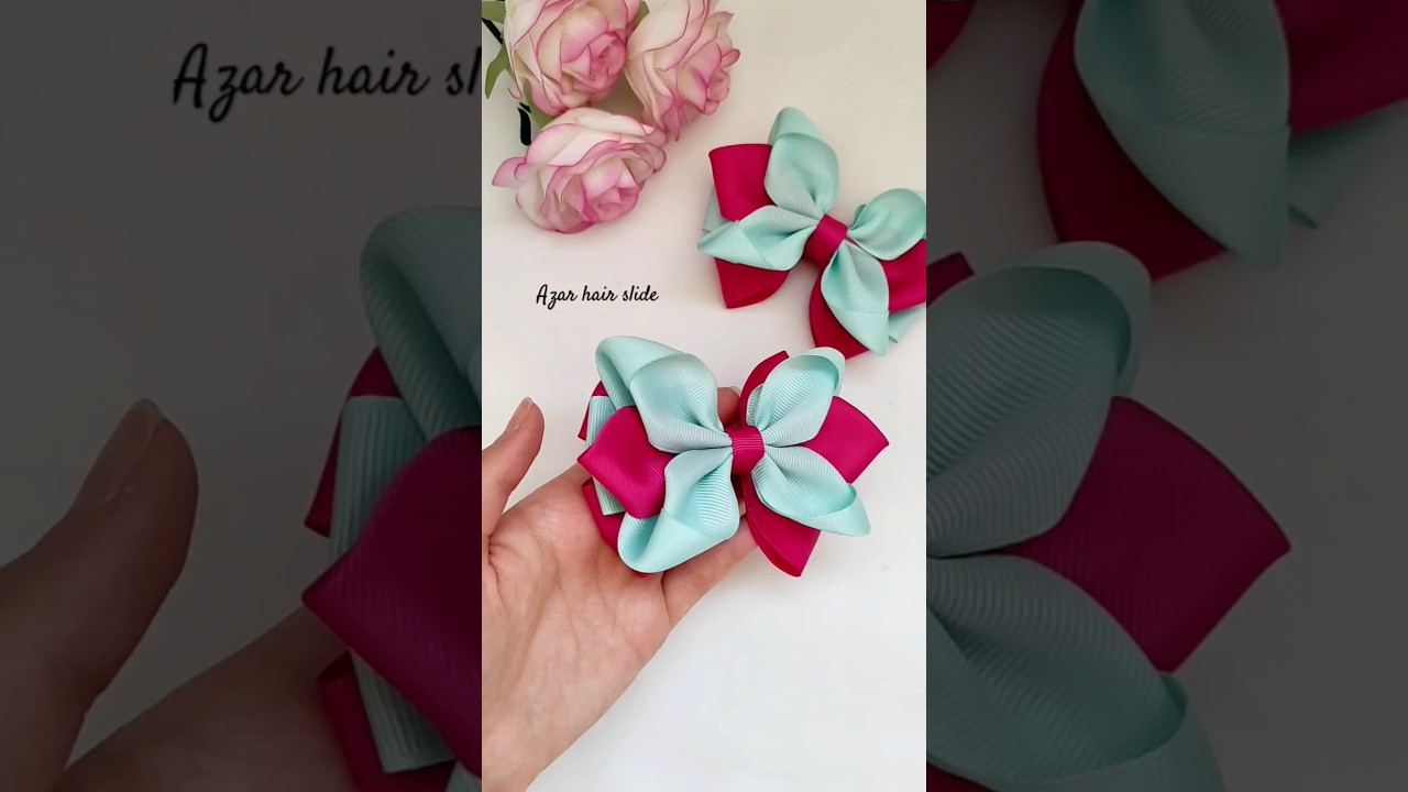 Bow tutorial with grosgrain ribbon an easy way at home| Easy bow tutorial for beginners 