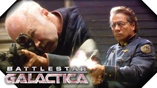 Battlestar Galactica | Adama and Tigh Stay on Galactica Resimi