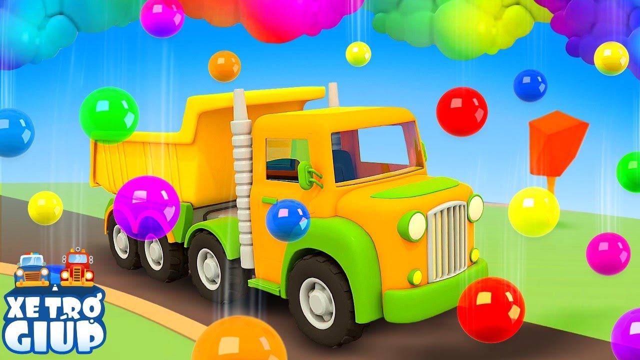 Xe trợ giúp và thời tiết xấu. Mưa đá, bão lớn và giông tố. Phim hoạt hình và trò chơi cho trẻ em