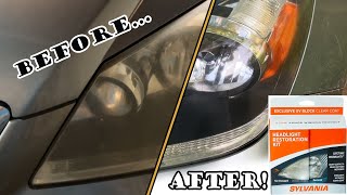 Let's test the Sylvania Headlight Restoration Kit! As seen on Project Farm!