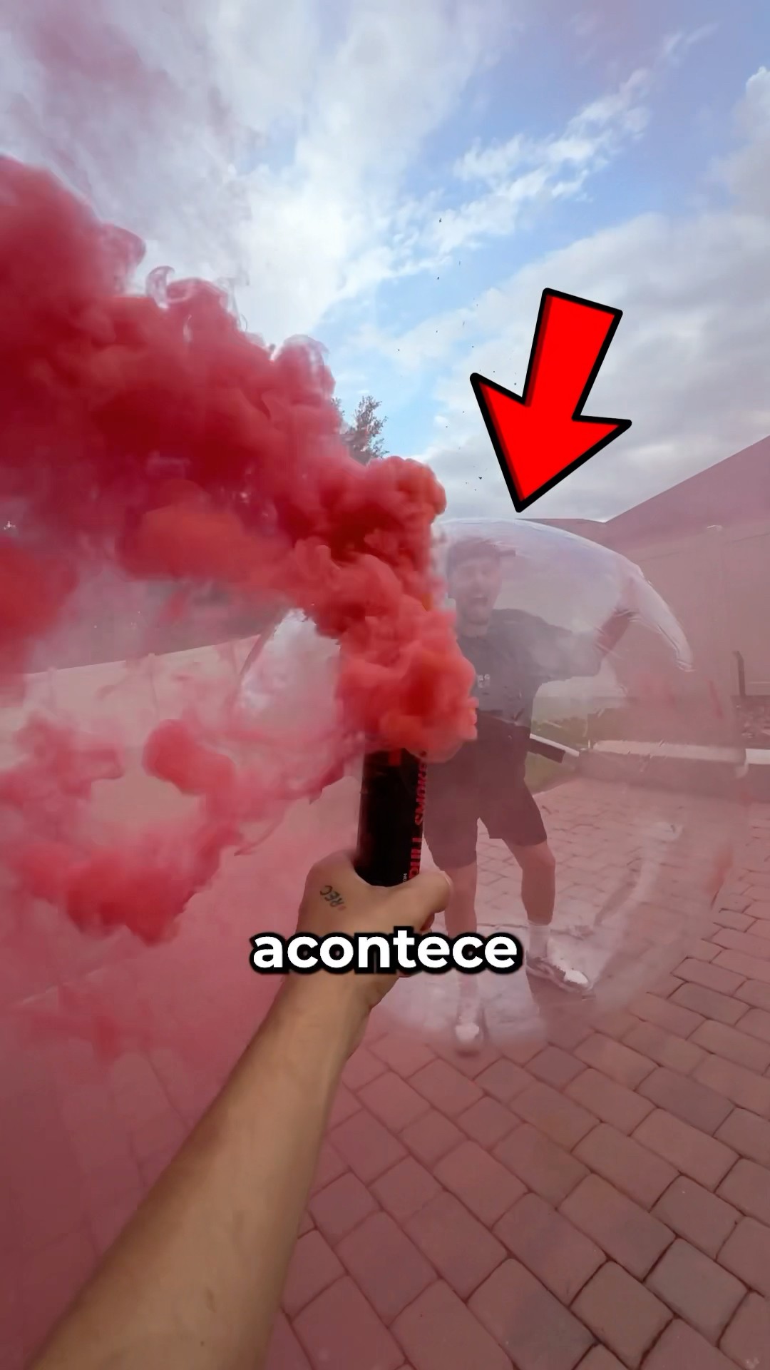 Prendi Fumaça Colorida dentro de uma Bolha Gigante #shorts