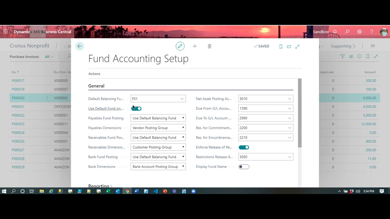 Setup Fund Accounting with Fundamentals for Microsoft Dynamics 365
