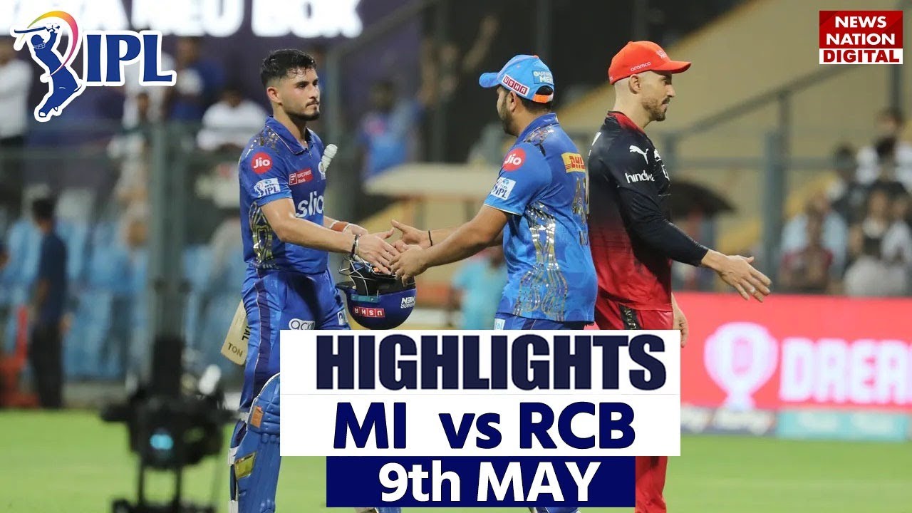 IPL 2023 Match 5 Highlights RCB vs MI Full Match Highlights RCB vs MI Highlights Today Match