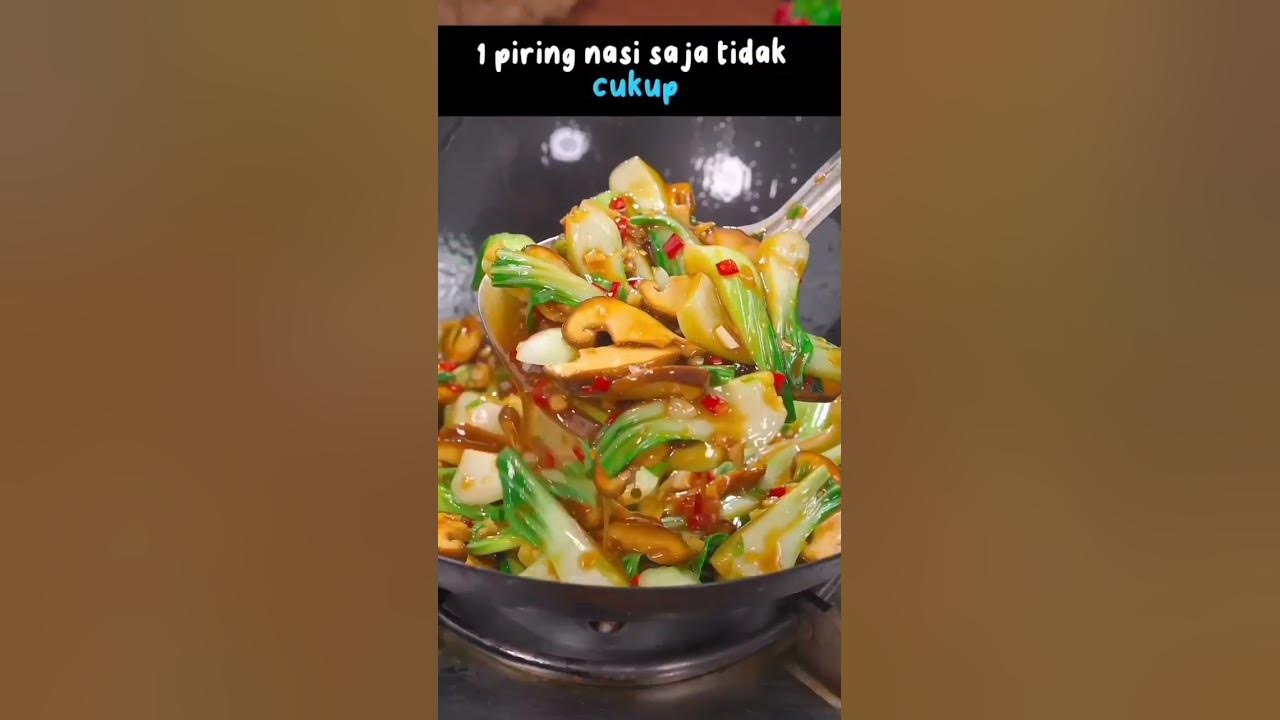 tumis pokcoy dan jamur