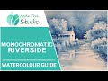 A Watercolour Riverside Landscape - Monochromatic Tonal Value Guide