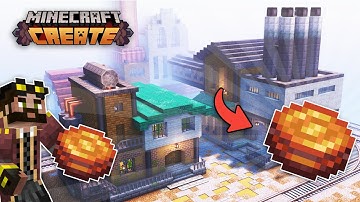 I built a BLAZE CAKE FACTORY in Minecraft Create Mod!