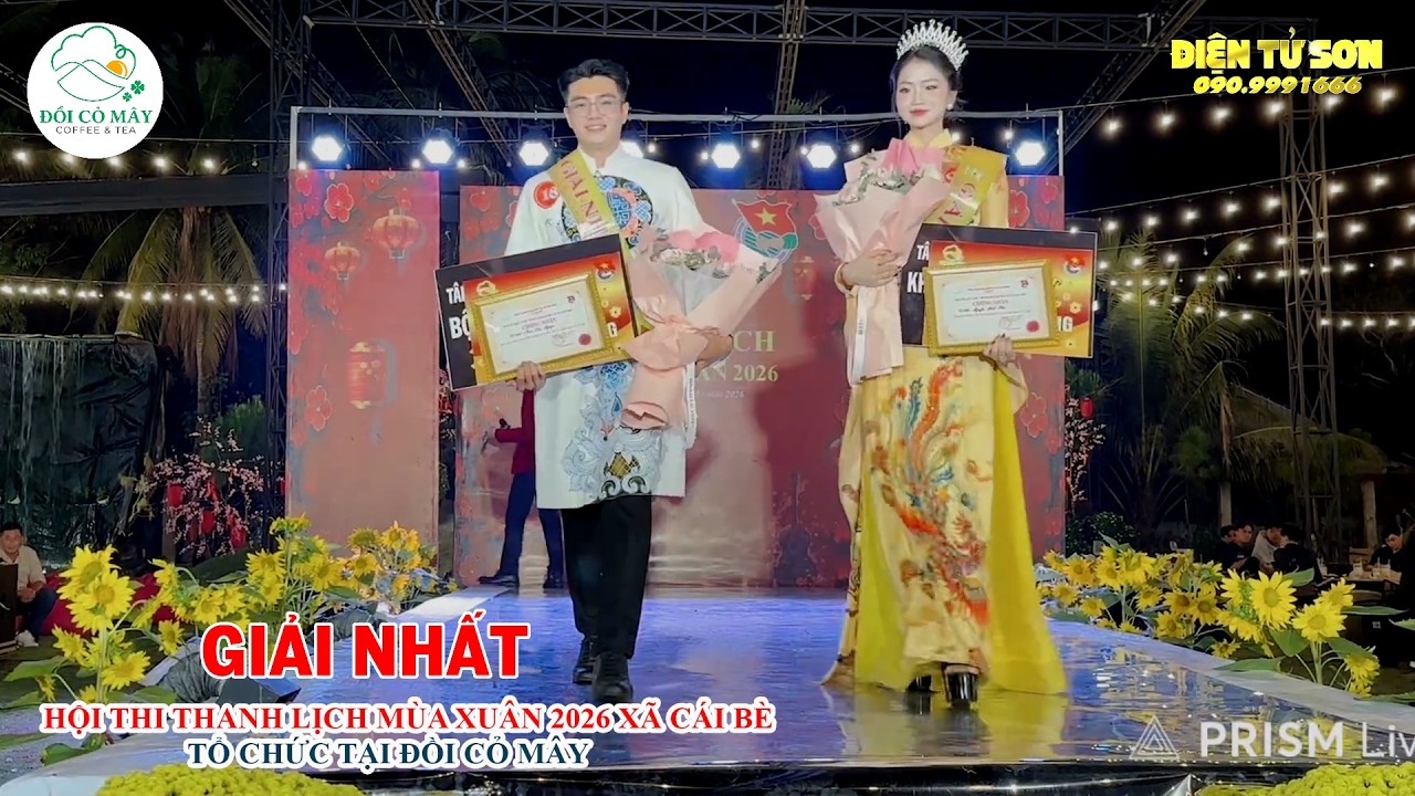 Giây Phút Đăng Quang Của Nhất Bảng Nam Và Nhất Bảng Nữ Hội Thi Thanh Lịch Mùa Xuân 2026 Xã Cái Bè