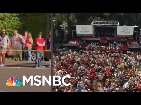 Cal Perry On The Scene In South Dakota Prior To The Arrival Of President Trump | All In | MSNBC