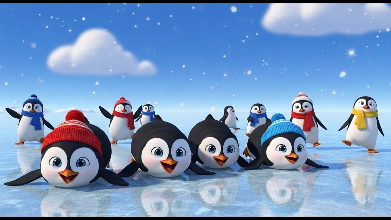 Ten Little Penguins on Ice | Nursery Rhyme Song for Kids - YouTube