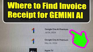 Where To Find Invoice Receipt For Gemini Ai  Google One Ui Ai Premium