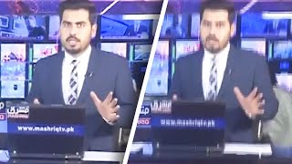 News Anchor Continues During Earthquake