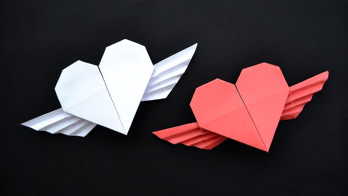 Cute Paper HEART WITH BOW  Easy Origami Tutorial DIY 