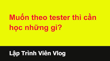 Tư vấn lập trình viên - 94 Muốn theo tester thì cần học những gì?