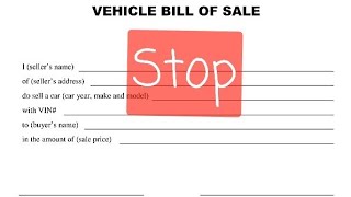 Stop Buying Cars Bill Of Sale Only!!!