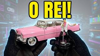 Carro Cadillac Fleetwood (1955), Figura Elvis Presley - Hollywood Rides - 1:24 - Jada Toys Unboxing!