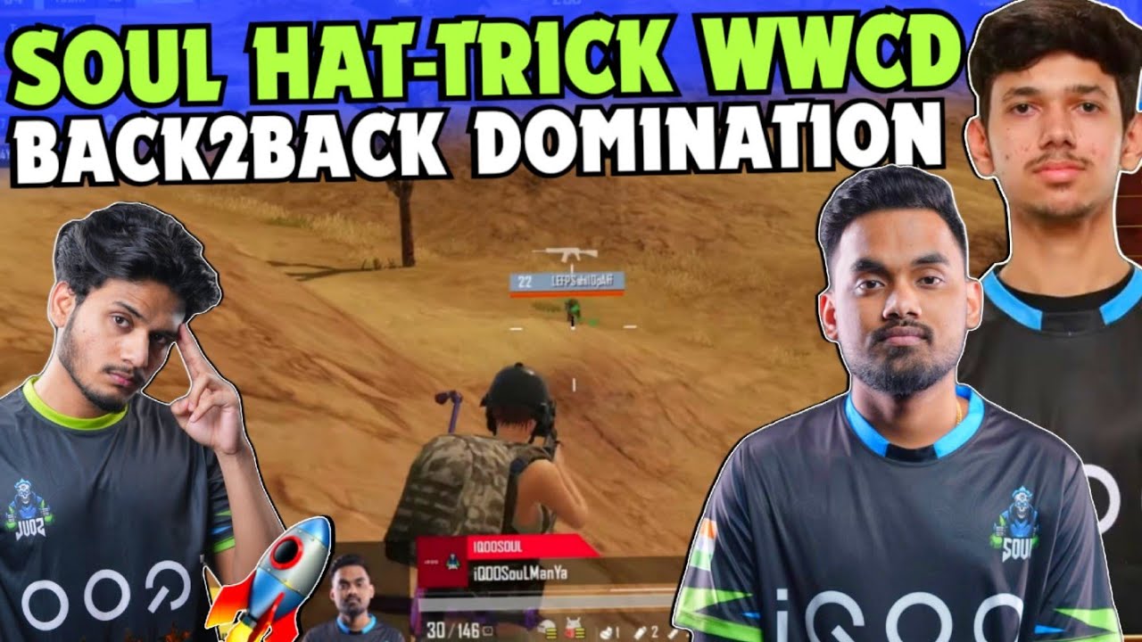 iQOOSoul Hat-Trick WWCD Back To Back Domination 😳 SouL Manya & Skipz on ...