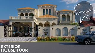 1 Kanal Luxury Spanish Villa | Full Exterior House Tour
