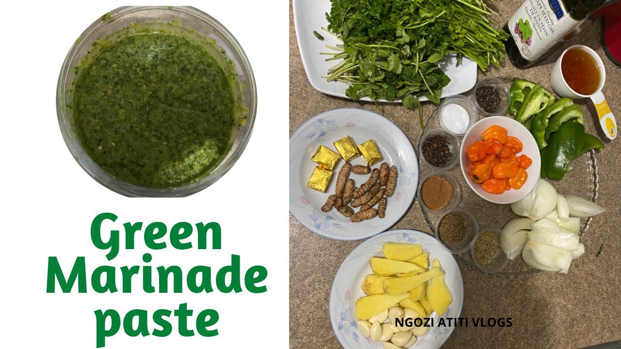HOMEMADE GREEN MARINADE PASTE || Herb marinade || Green seasoning