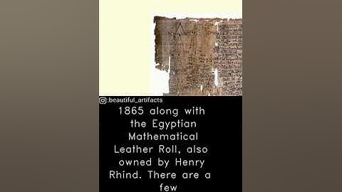 The Rhind Mathematical Papyrus