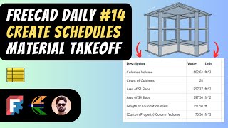 FreeCAD Daily #14: Generate Schedules and Material Take-off from BIM Model Profile