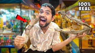 Eating Real Crocodile🥵...कमज़ोर दिल वाले ना देखें | Thailand Food image