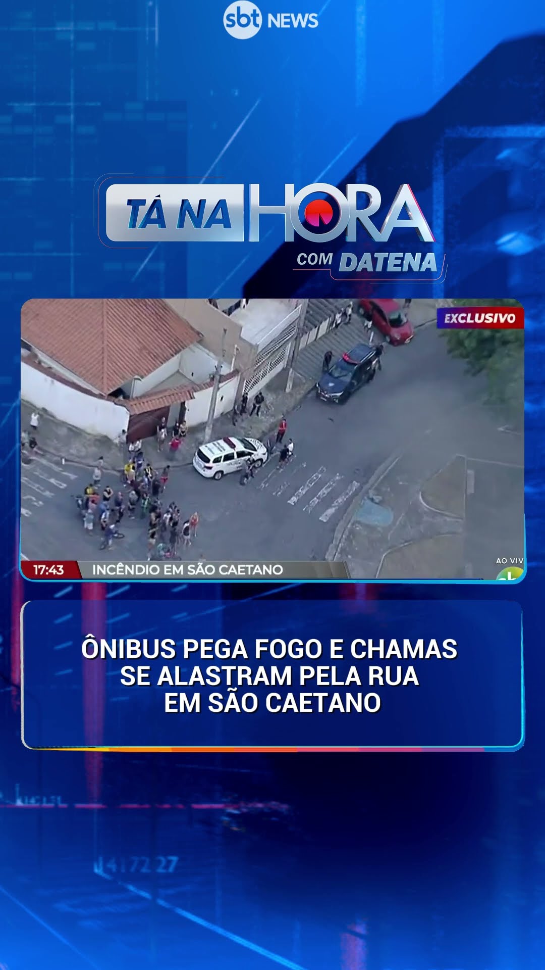 Ônibus pega fogo e chamas se alastram pela rua no ABC Paulista | Tá na Hora (19/12/24)