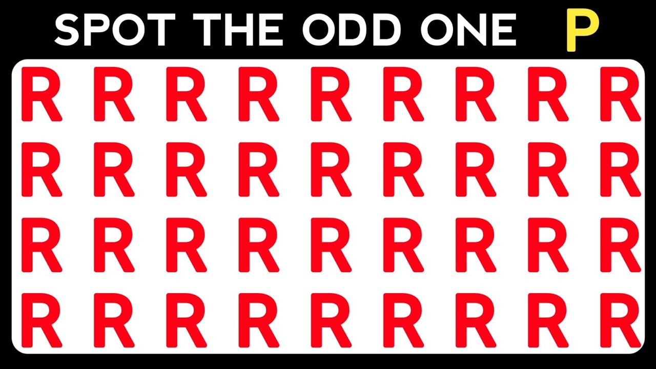 Find the Odd One Out | Test your eyes power | Number and Letter Edition ...