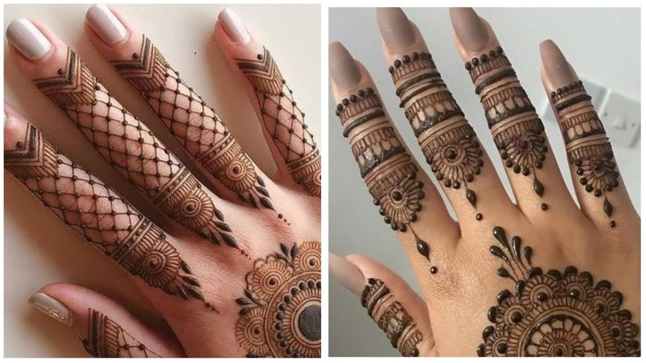 Latest &stylish finger henna mehndi design for backhand#easy ...