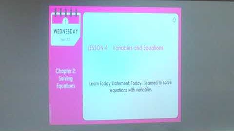 Pre-Algebra Lesson 12: Variables and Equations