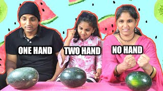 One hand,Two hand and No hand  challenge | Funny challenge in tamil | Prabhu Sarala lifestyle