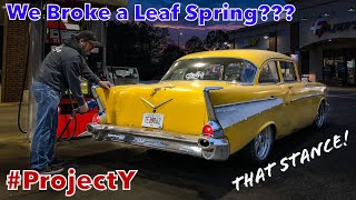 Ratty and Rowdy! Our LS Swapped '57 Chevy Gets Drop Leaf Springs for the Perfect Stance! #ProjectY